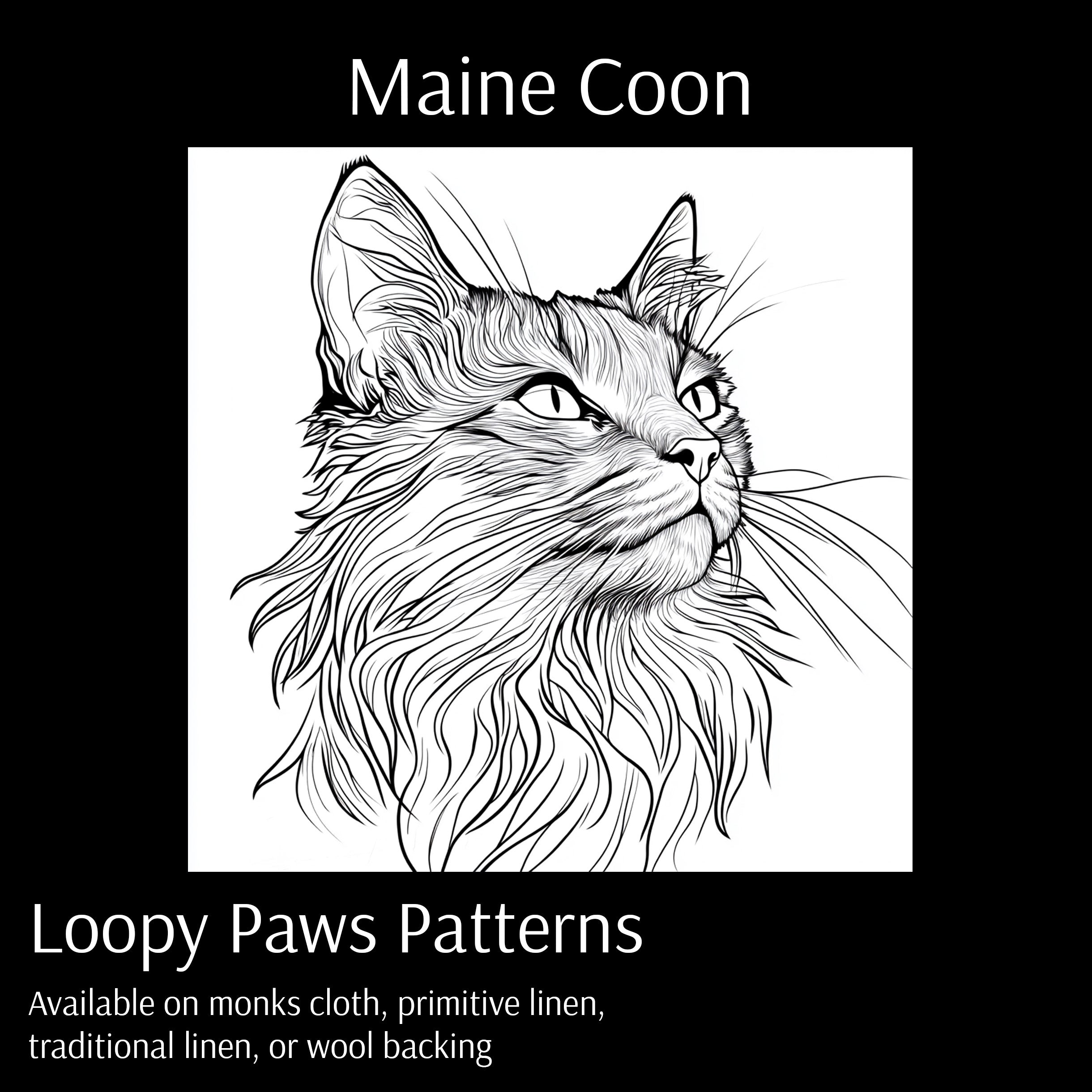 Maine Coon - Loopy Paws Pattern